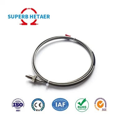 Cynhwysedd Uchel M6 Sgriw Thread Industry Synhwyrydd Tymheredd Math EKJ Thermocouple