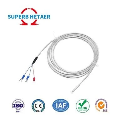 Dur Di-staen Probe KJ PT100 Synhwyrydd Thermocouple Math