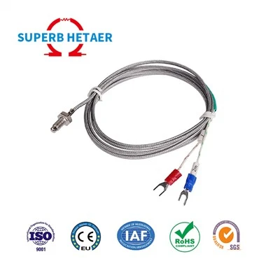 M6 Sgriw Thread Diwydiant Synhwyrydd Tymheredd EKJ Math Thermocouple